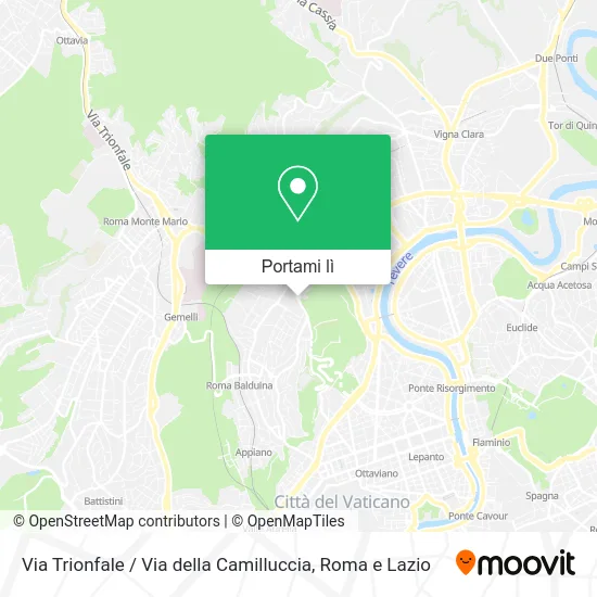 Mappa Via Trionfale / Via della Camilluccia