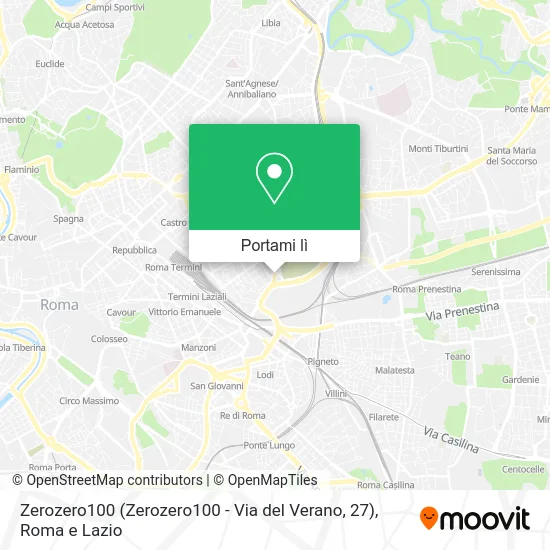 Mappa Zerozero100 (Zerozero100 - Via del Verano, 27)