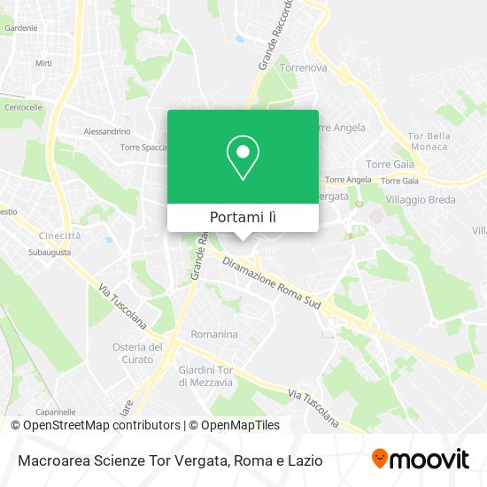 Mappa Macroarea Scienze Tor Vergata