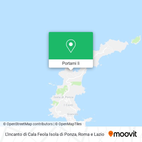 Mappa L'Incanto di Cala Feola Isola di Ponza