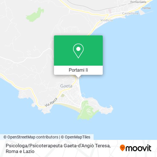 Mappa Psicologa / Psicoterapeuta Gaeta-d'Angiò Teresa