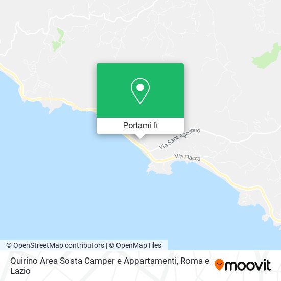 Mappa Quirino Area Sosta Camper e Appartamenti