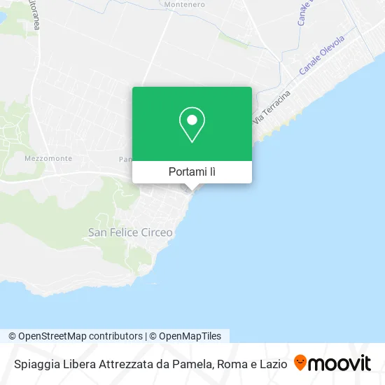Mappa Spiaggia Libera Attrezzata da Pamela
