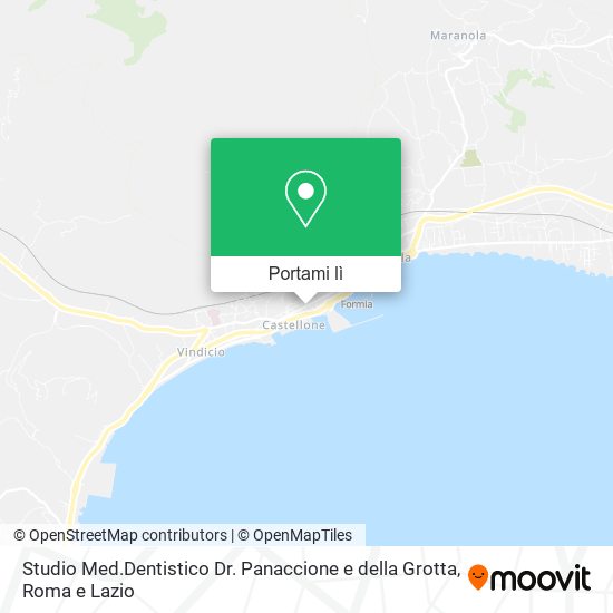 Mappa Studio Med.Dentistico Dr. Panaccione e della Grotta