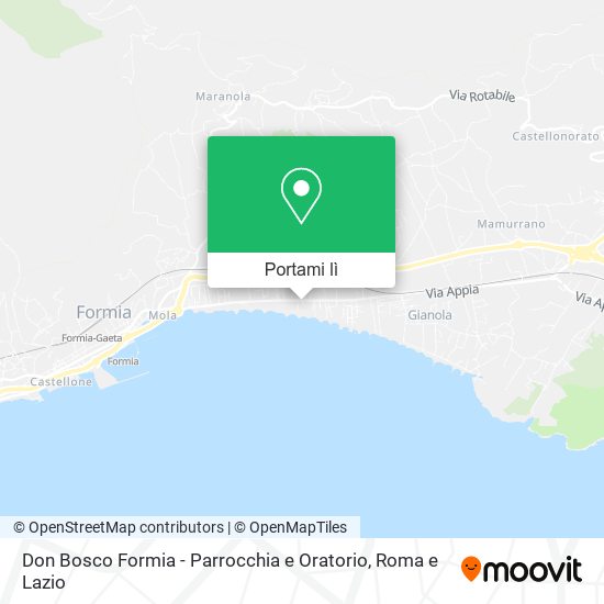 Mappa Don Bosco Formia - Parrocchia e Oratorio