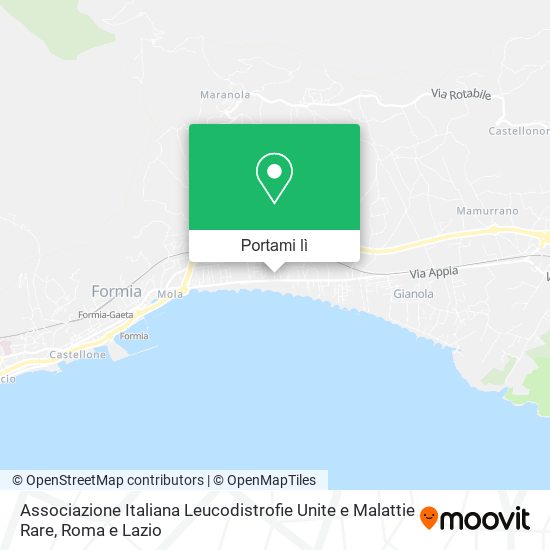 Mappa Associazione Italiana Leucodistrofie Unite e Malattie Rare