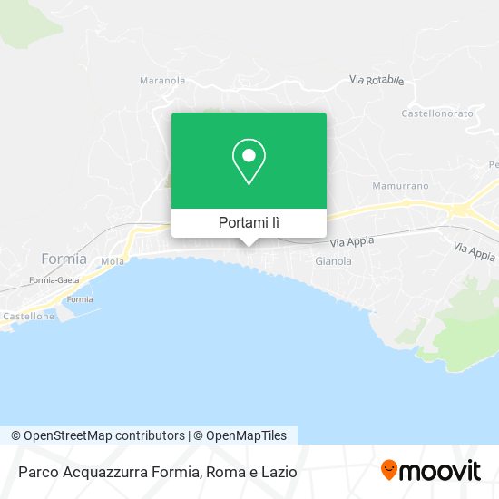 Mappa Parco Acquazzurra Formia