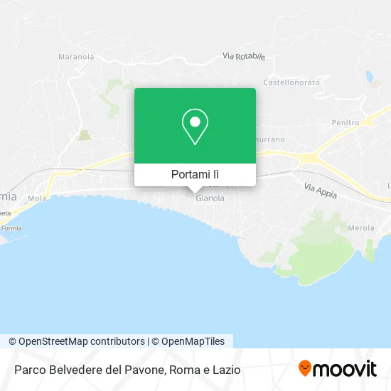 Mappa Parco Belvedere del Pavone