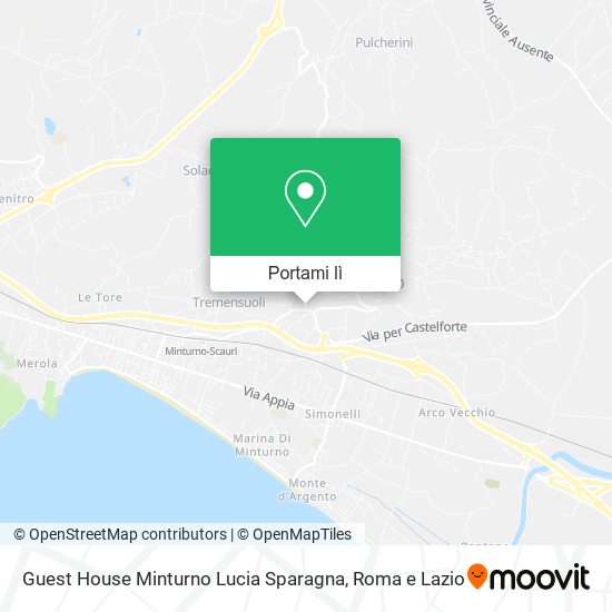 Mappa Guest House Minturno Lucia Sparagna