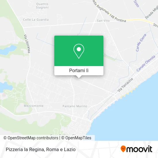 Mappa Pizzeria la Regina