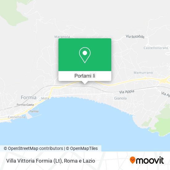 Mappa Villa Vittoria Formia (Lt)