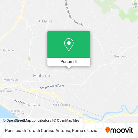 Mappa Panificio di Tufo di Caruso Antonio