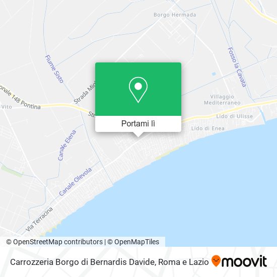 Mappa Carrozzeria Borgo di Bernardis Davide