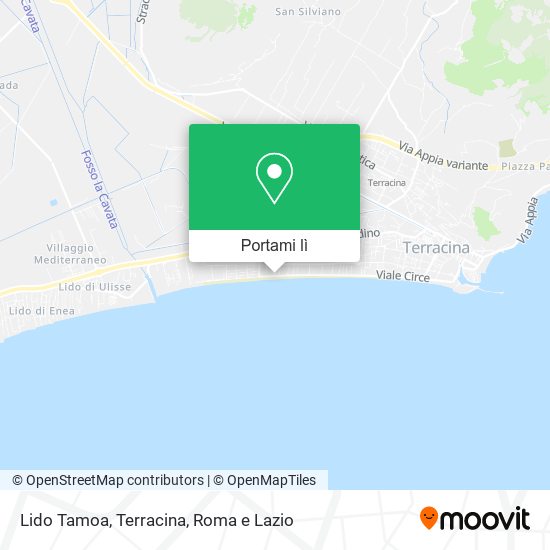 Mappa Lido Tamoa, Terracina