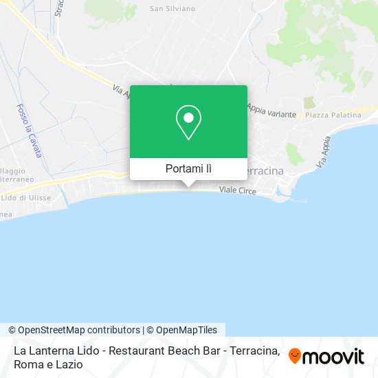 Mappa La Lanterna Lido - Restaurant Beach Bar - Terracina