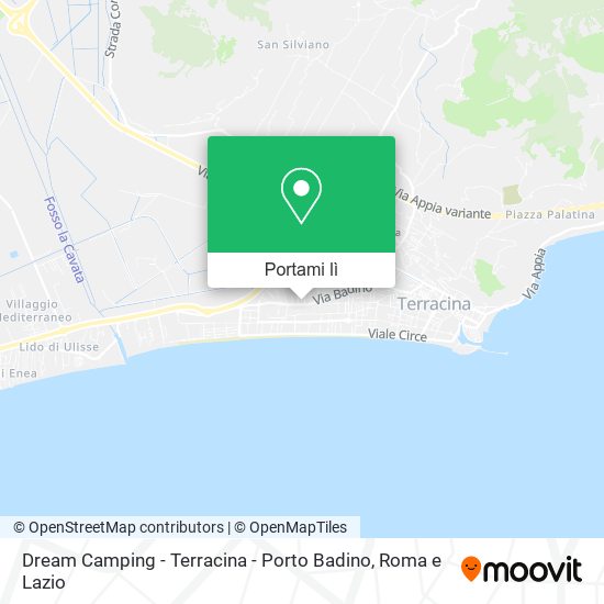 Mappa Dream Camping - Terracina - Porto Badino