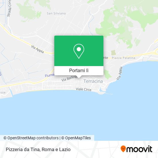 Mappa Pizzeria da Tina