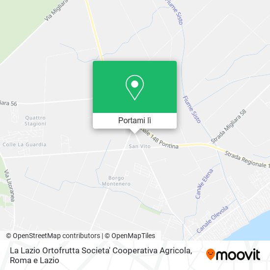 Mappa La Lazio Ortofrutta Societa' Cooperativa Agricola