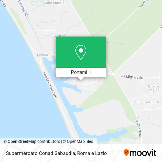 Mappa Supermercato Conad Sabaudia