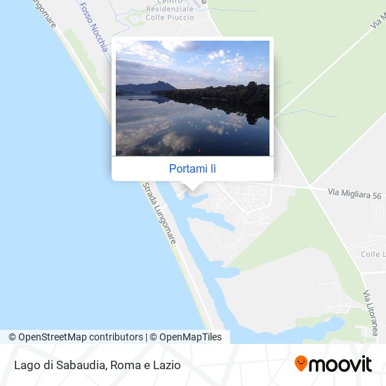 Mappa Lago di Sabaudia