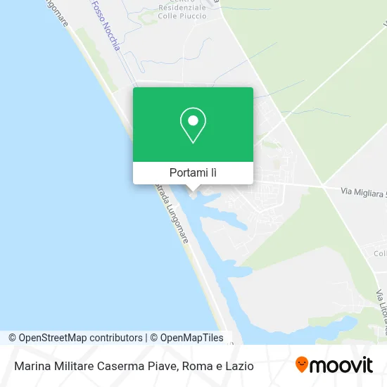 Mappa Marina Militare Caserma Piave