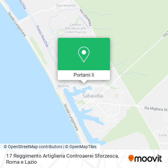 Mappa 17 Reggimento Artiglieria Controaerei Sforzesca