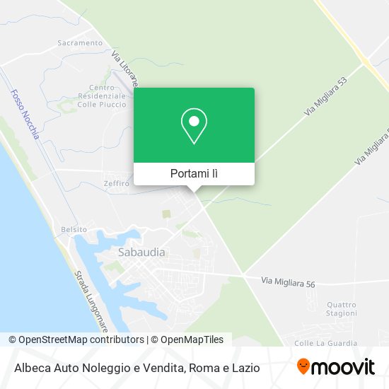 Mappa Albeca Auto Noleggio e Vendita