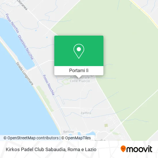 Mappa Kirkos Padel Club Sabaudia