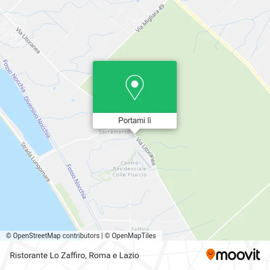 Mappa Ristorante Lo Zaffiro