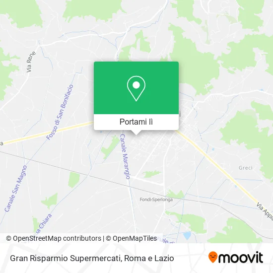 Mappa Gran Risparmio Supermercati