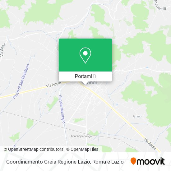 Mappa Coordinamento Creia Regione Lazio