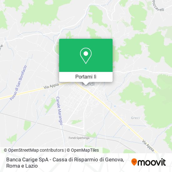 Mappa Banca Carige SpA - Cassa di Risparmio di Genova