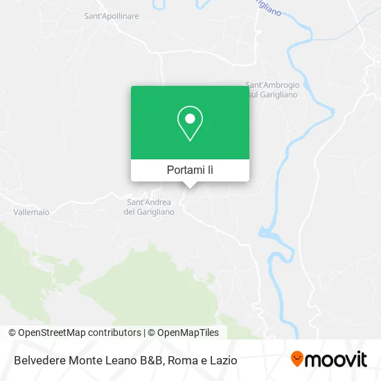 Mappa Belvedere Monte Leano B&B