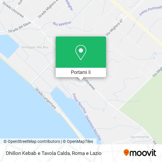 Mappa Dhillon Kebab e Tavola Calda