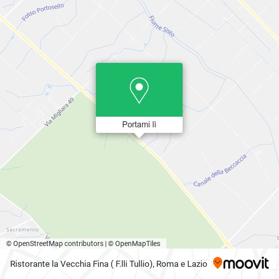 Mappa Ristorante la Vecchia Fina ( F.lli Tullio)