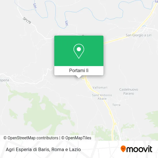 Mappa Agri Esperia di Baris