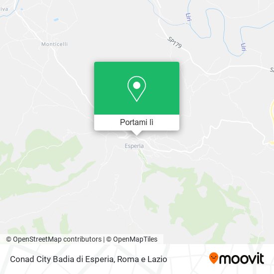 Mappa Conad City Badia di Esperia