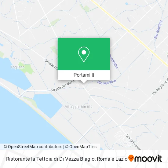 Mappa Ristorante la Tettoia di Di Vezza Biagio