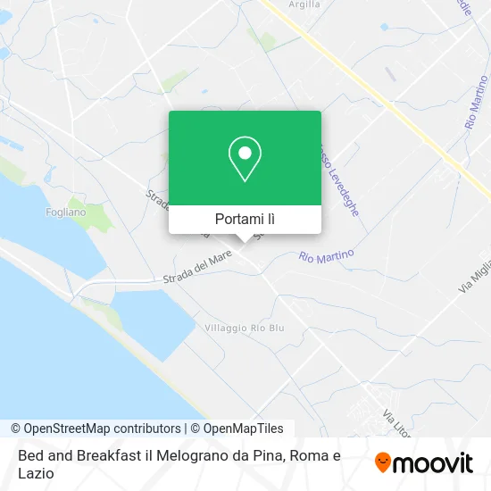 Mappa Bed and Breakfast il Melograno da Pina