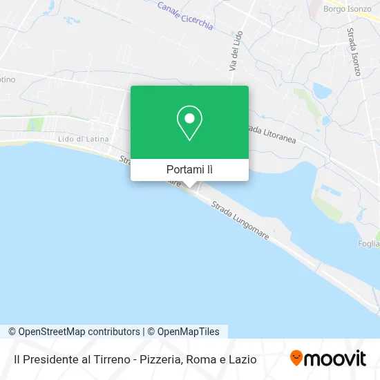Mappa Il Presidente al Tirreno - Pizzeria