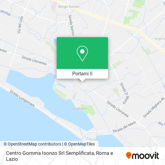 Mappa Centro Gomma Isonzo Srl Semplificata