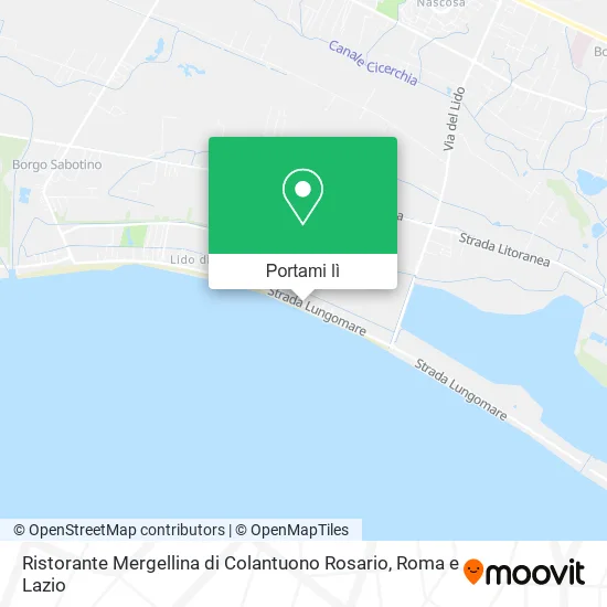 Mappa Ristorante Mergellina di Colantuono Rosario