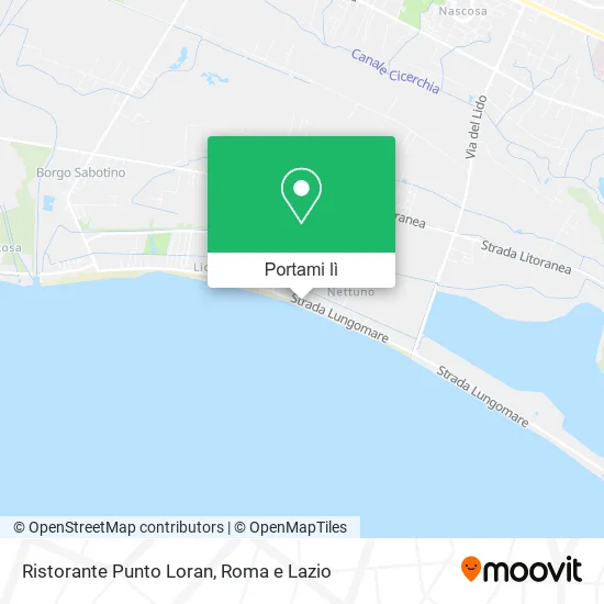 Mappa Ristorante Punto Loran
