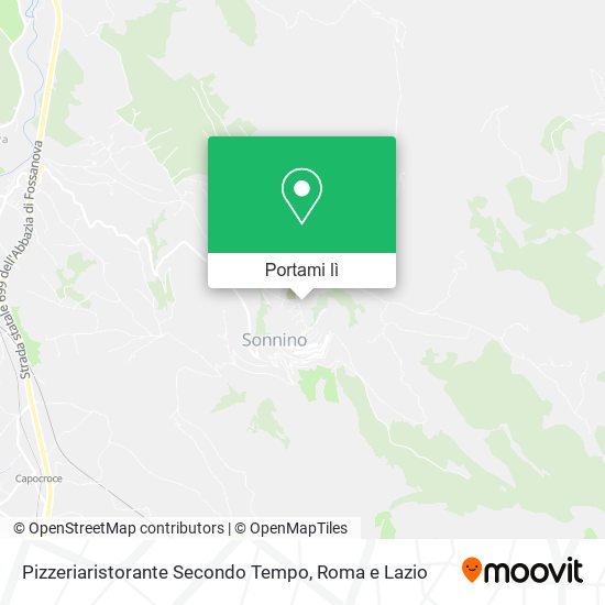 Mappa Pizzeriaristorante Secondo Tempo