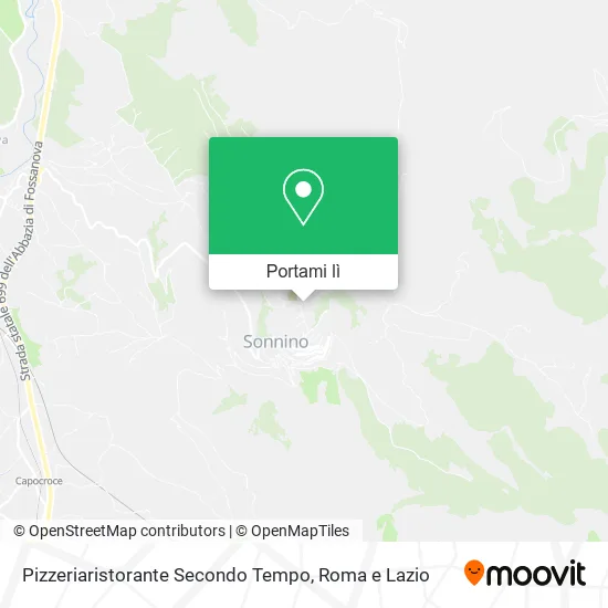 Mappa Pizzeriaristorante Secondo Tempo