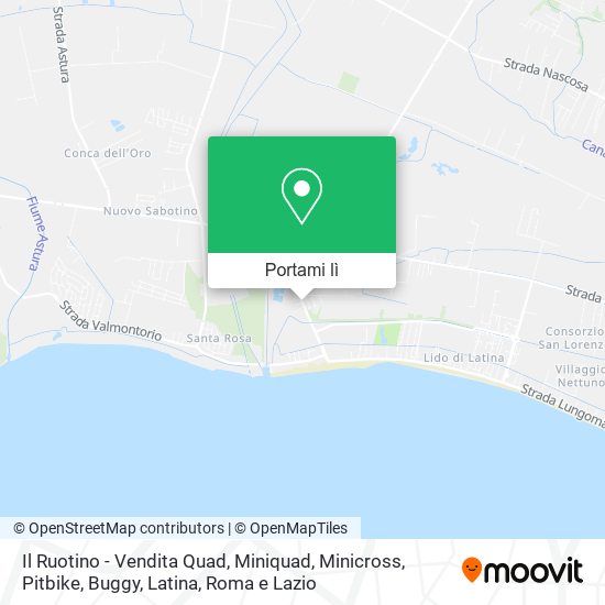 Mappa Il Ruotino - Vendita Quad, Miniquad, Minicross, Pitbike, Buggy, Latina