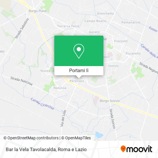 Mappa Bar la Vela Tavolacalda