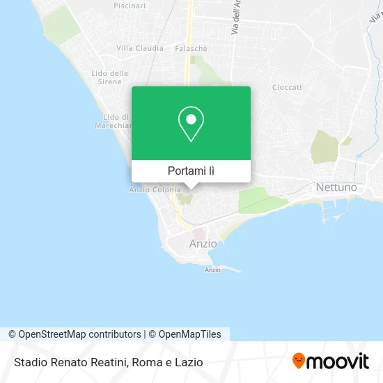 Mappa Stadio Renato Reatini