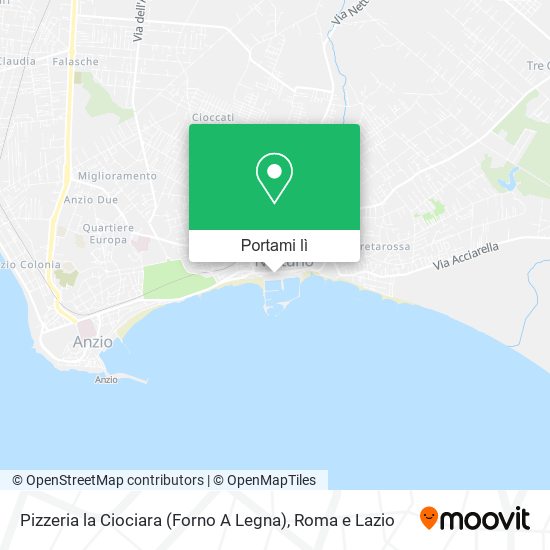 Mappa Pizzeria la Ciociara (Forno A Legna)