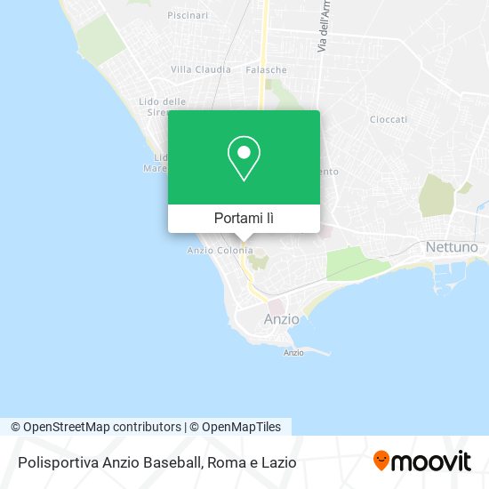 Mappa Polisportiva Anzio Baseball